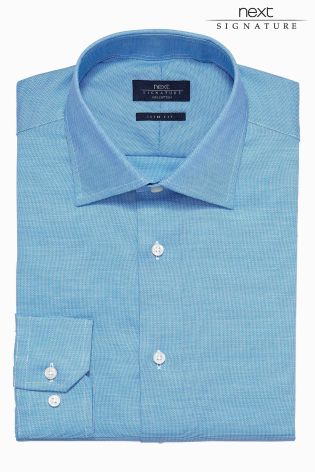 Signature Blue Textured Shirt